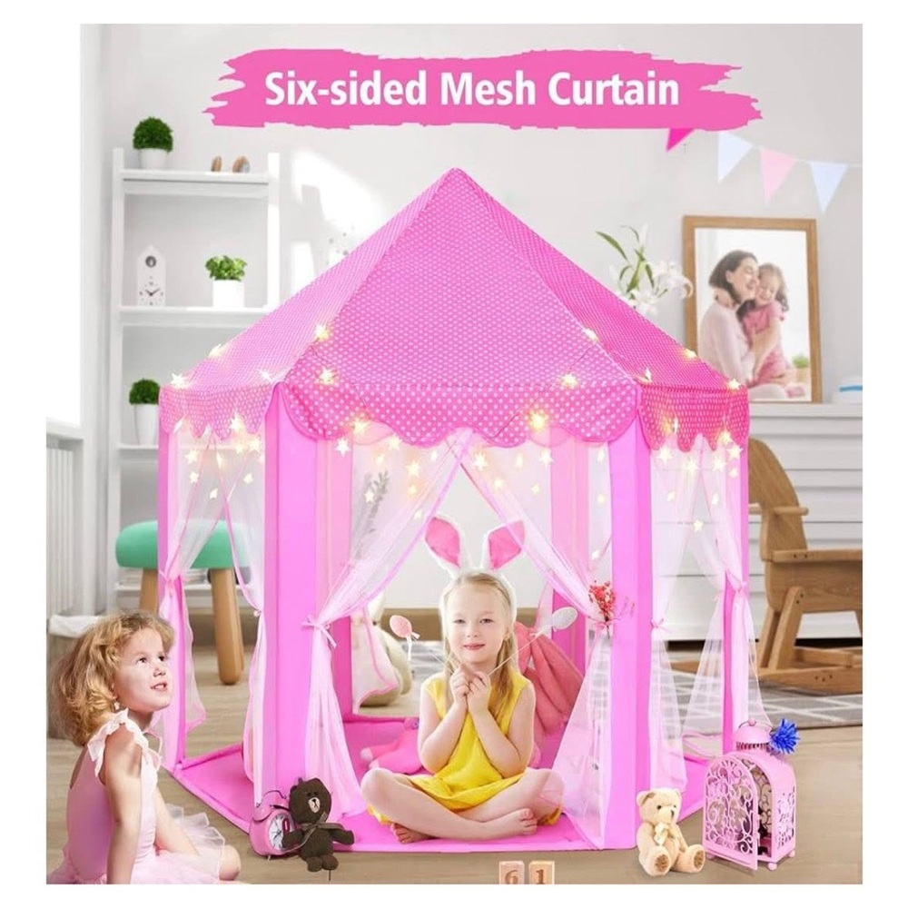 New Pink Mesh Play Tent